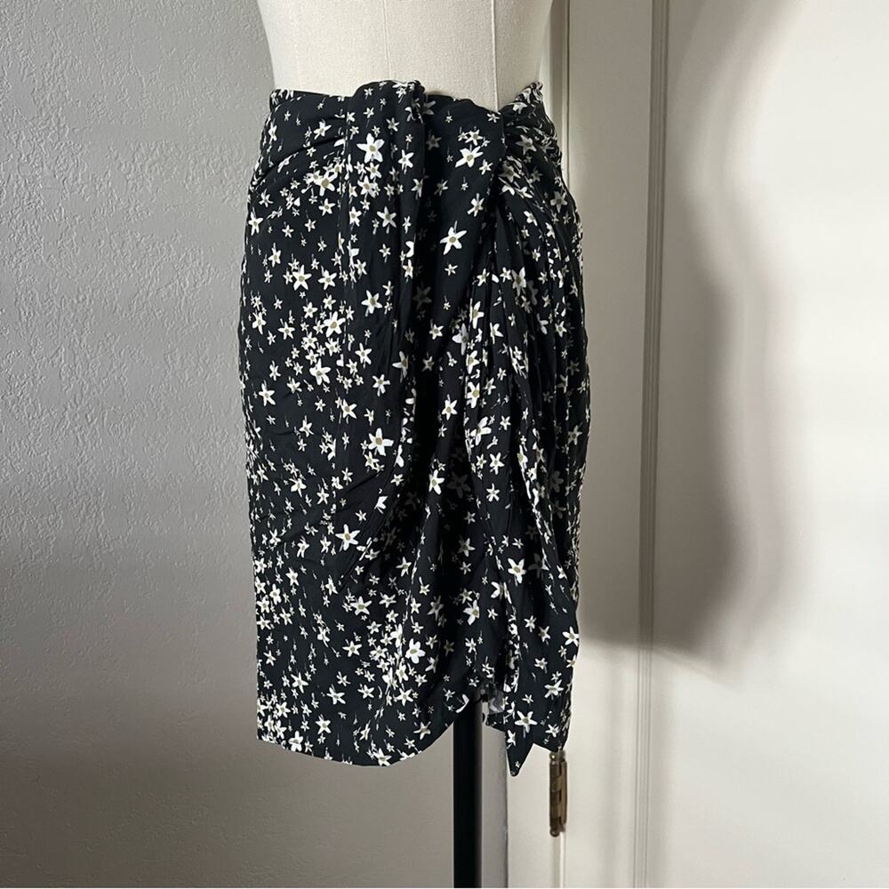 Onia x Liberty Black Floral Pareo Tie Swim Coverup Skirt